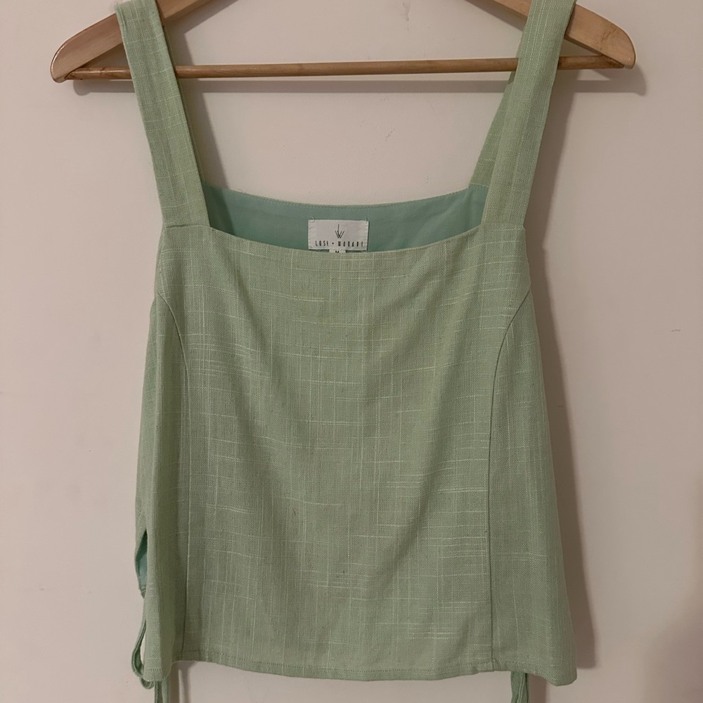 Lost + Wander Mint Green Square Neck Tank